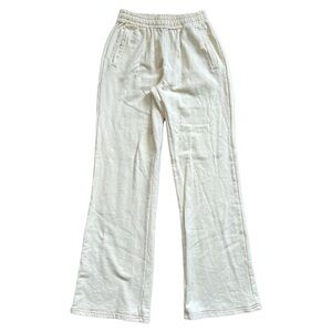 Emory Park Light Yellow Wide-Leg Sweatpants Size Small